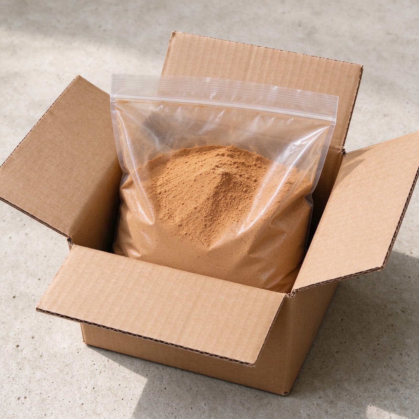 Lined bulk carton prepared for export